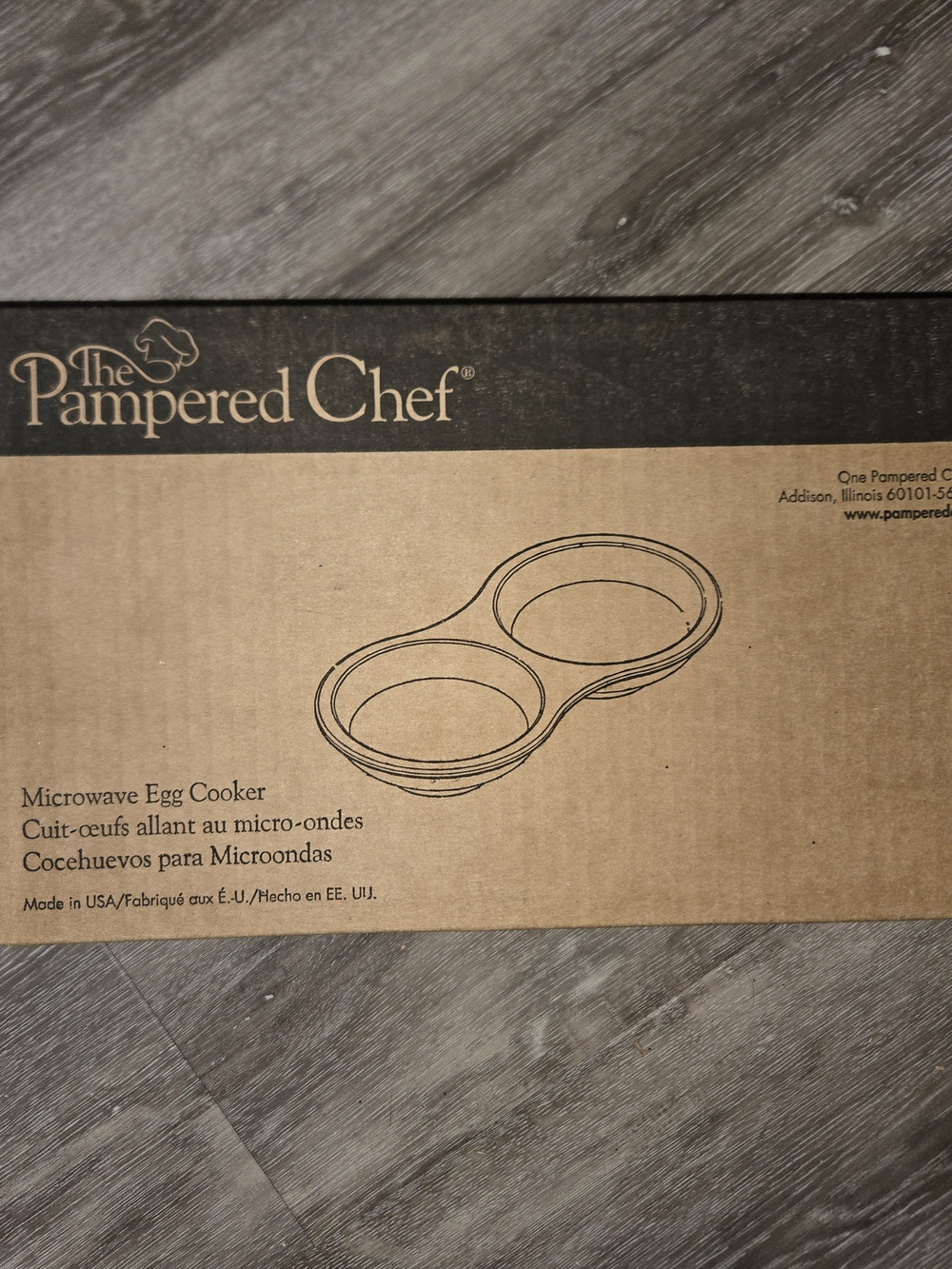Pampered Chef Microwave Egg Cooker 1372 Stoneware Double Well